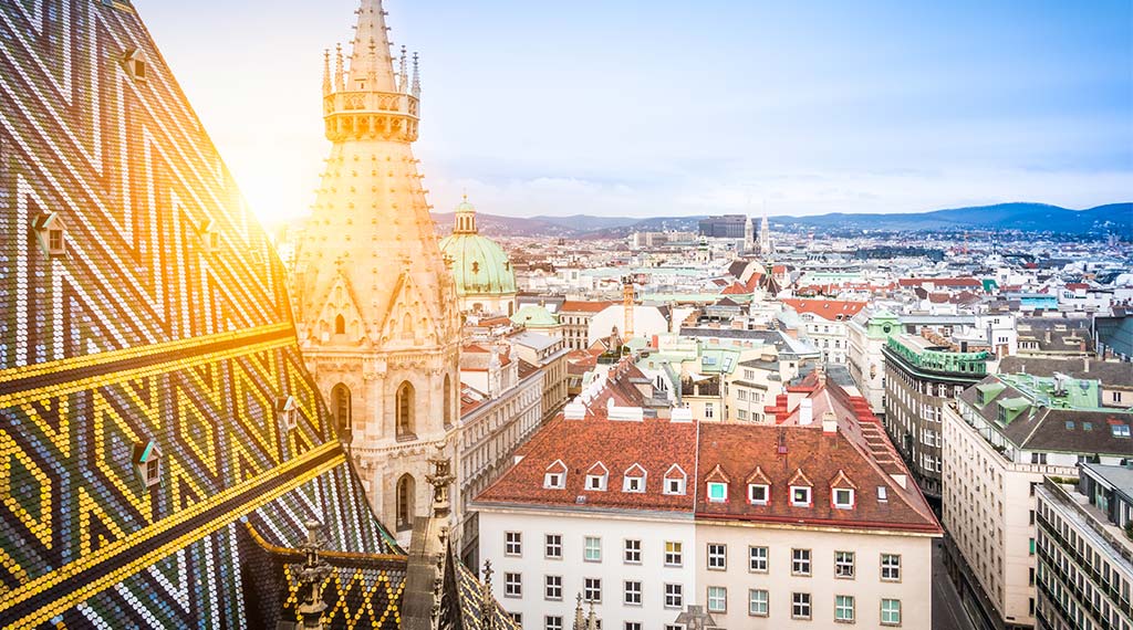 Stadtansicht Wien mit Stephansdom